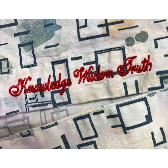 Robert Graham Long Sleeve Shirt Mens L Button Front Flip Cuff Abstract Colorful - Picture 7 of 9